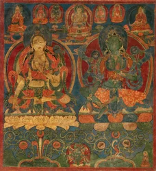 White Tara and Green Tara. Western Tibet (Guge)